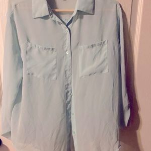 Sea Foam Green Button Down